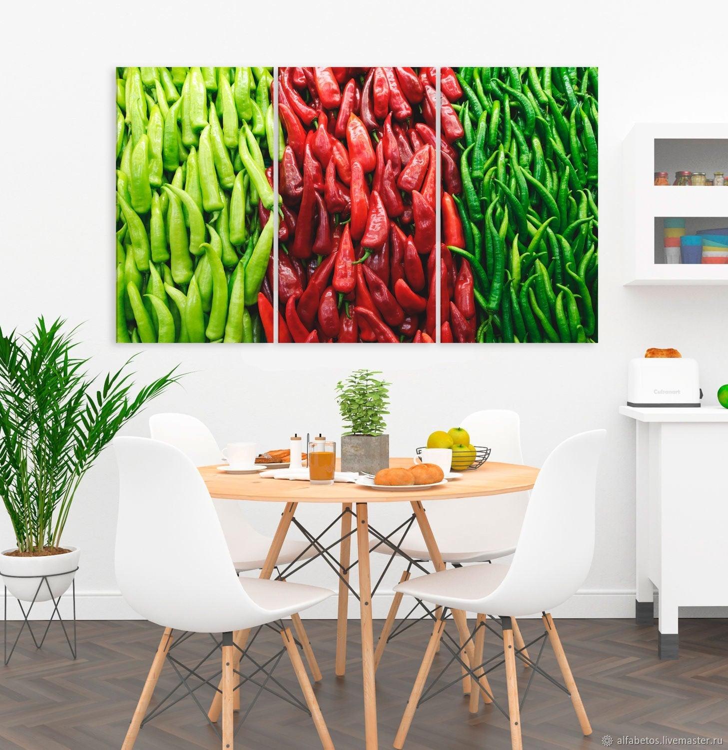 kitchen spices wall decor colorful spice large canvas print