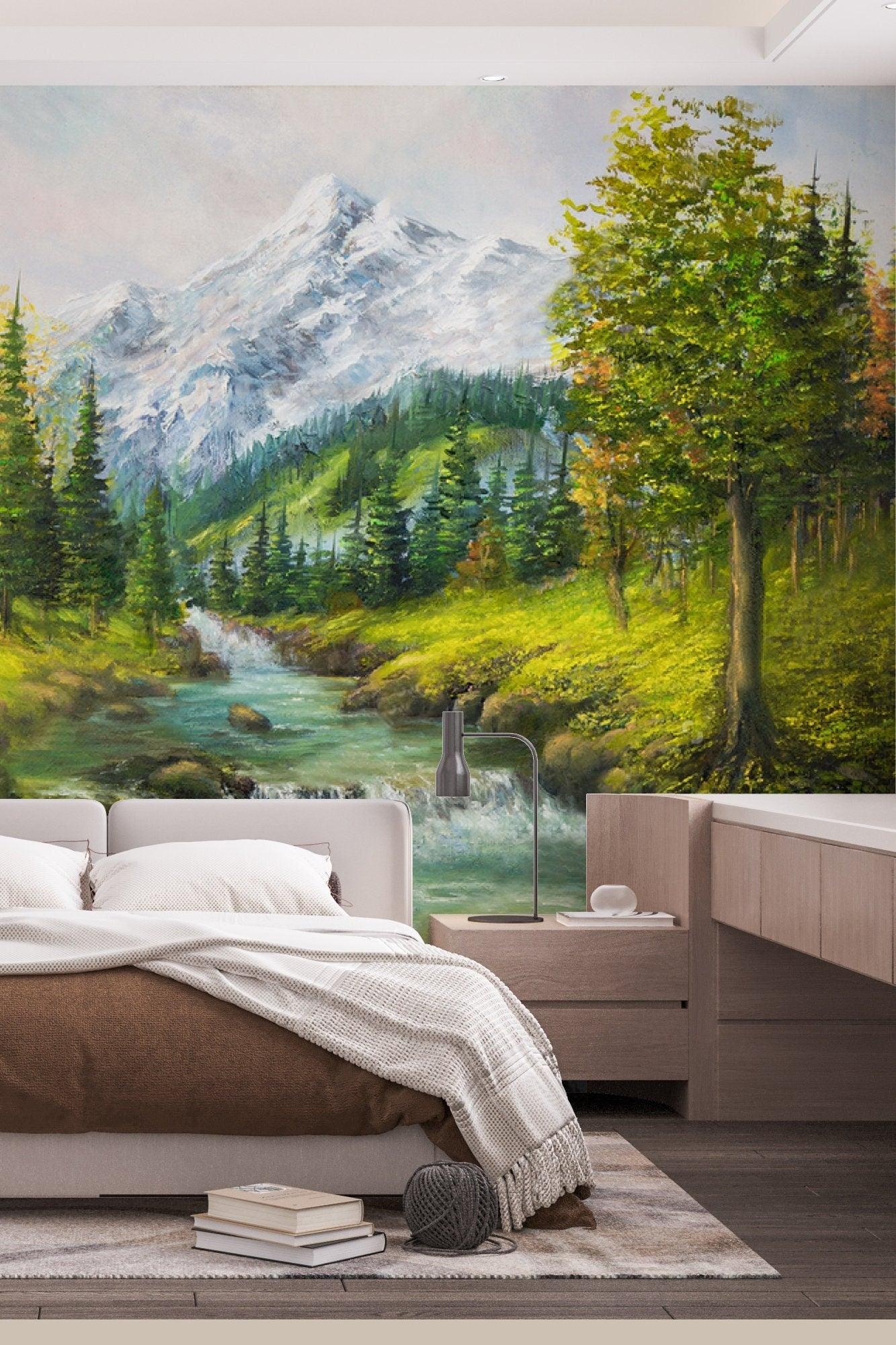 Mountain Wallpaper Peel And Stick Forest Wall Mural Bedroom Wallpaper Mountain Wallpaper Peel And Stick Forest Wall Mural Bedroom Wallpaper
