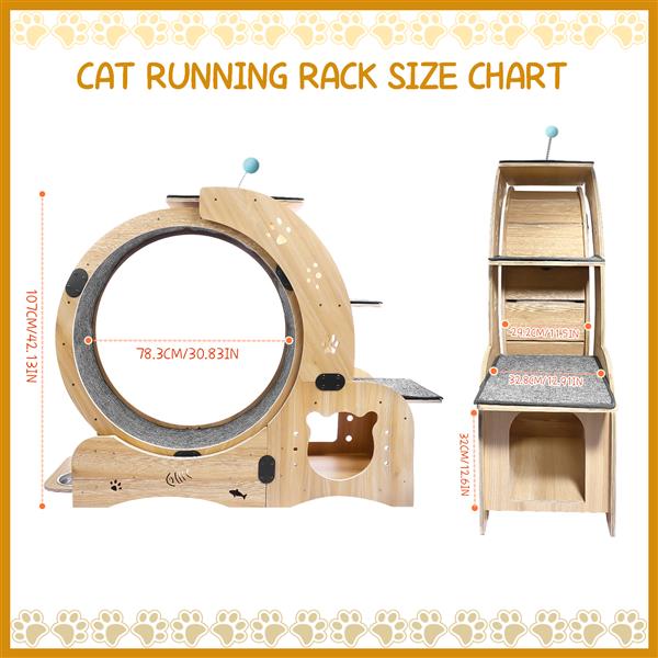 6-in-1 Cat Exercise Wheel – Indoor Fitness & Play System for Active Cats