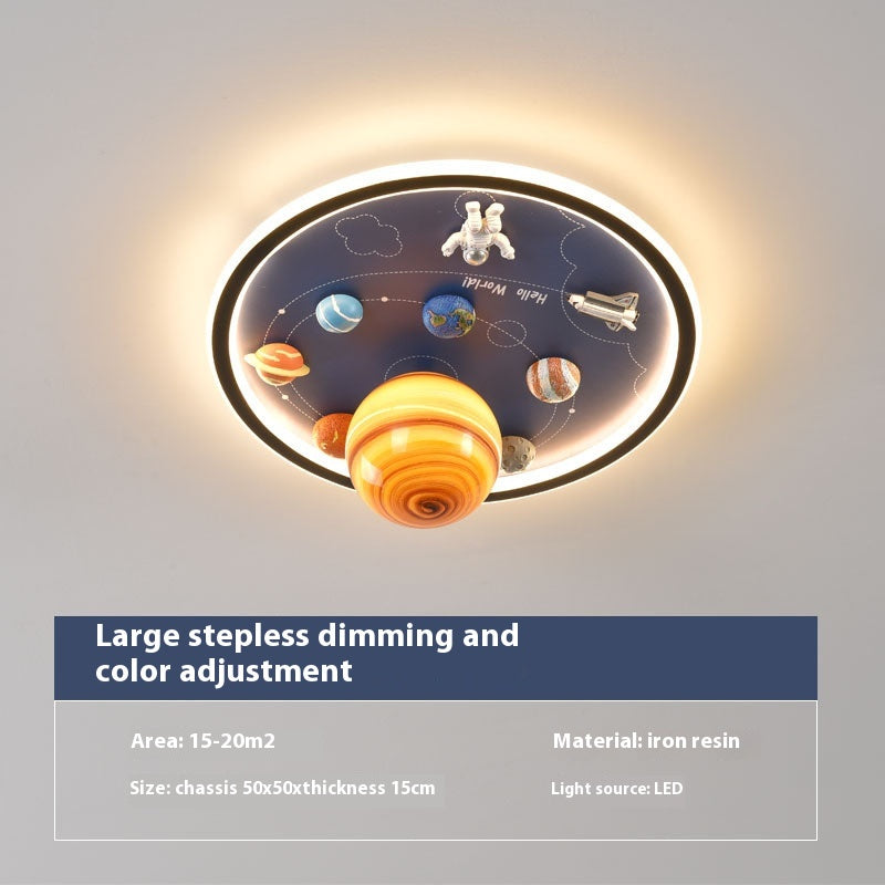 Astronaut & Planet Pendant Lamp – Creative Space Cartoon Hanging LED Light for Kids & Home Decor
