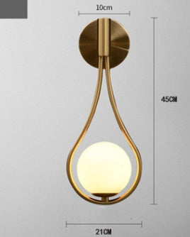 Elegant Golden Wall Lamp – Modern Bedroom & Living Room Lighting, Creative Home Decor