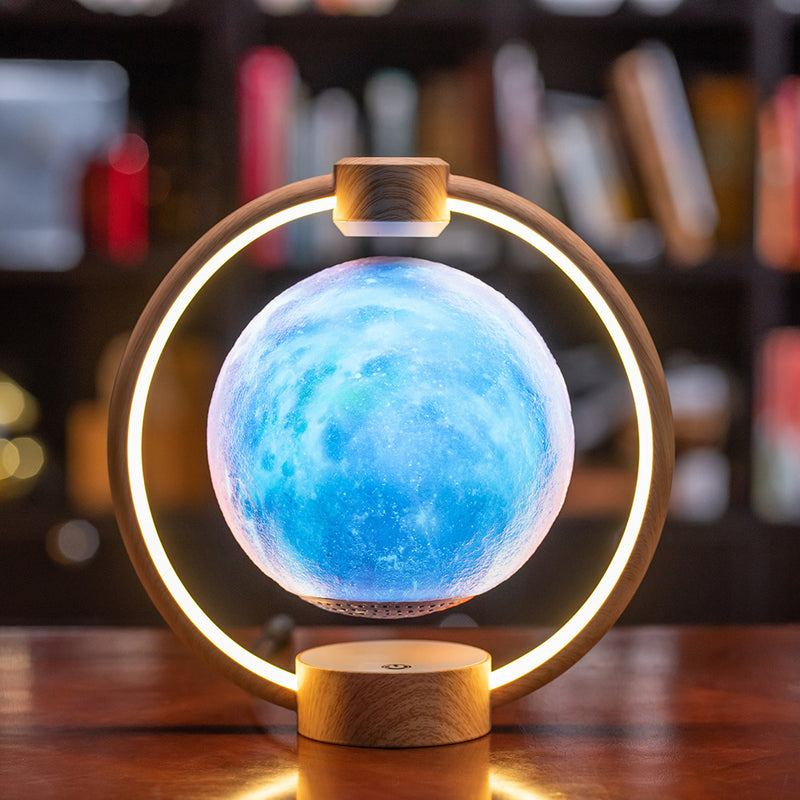 Levitating Moon Lamp with Bluetooth Speaker – Floating 3D Lunar Light, Color-Changing Ambient Decor