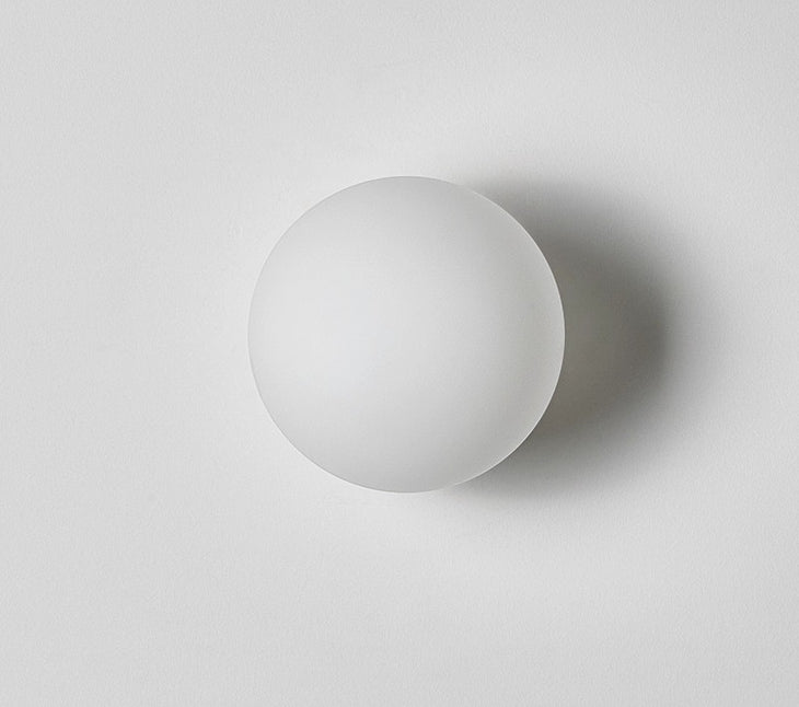 Minimalist Spherical Glass Wall Lamp for Living Room – Modern Background Accent Light