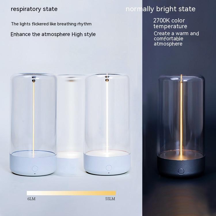 Portable LED Camping Light – USB-C Rechargeable Night Lamp with Transparent, Shock-Resistant Design