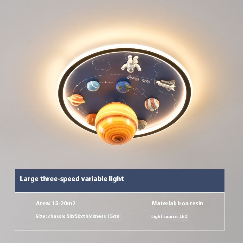 Astronaut & Planet Pendant Lamp – Creative Space Cartoon Hanging LED Light for Kids & Home Decor