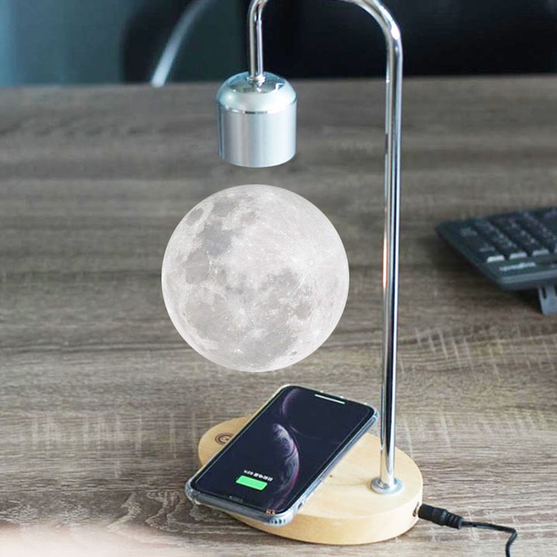 Levitating Moon Lamp with Bluetooth Speaker – Floating 3D Lunar Light, Color-Changing Ambient Decor