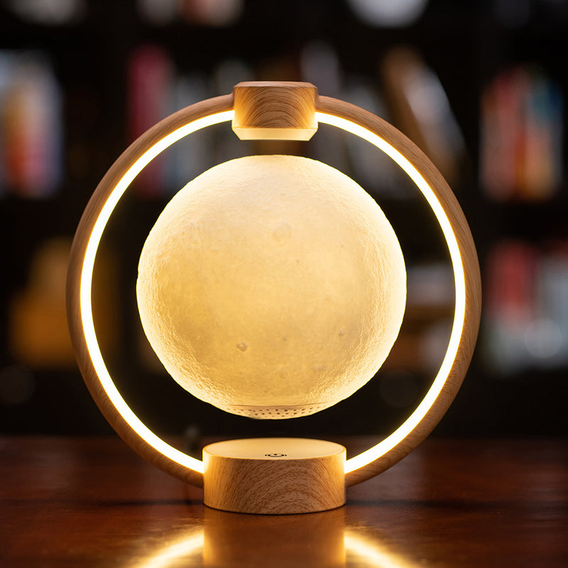 Levitating Moon Lamp with Bluetooth Speaker – Floating 3D Lunar Light, Color-Changing Ambient Decor