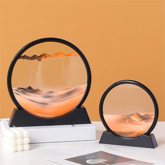Glass Hourglass with Quicksand – Creative Desk Ornament for Home or Office