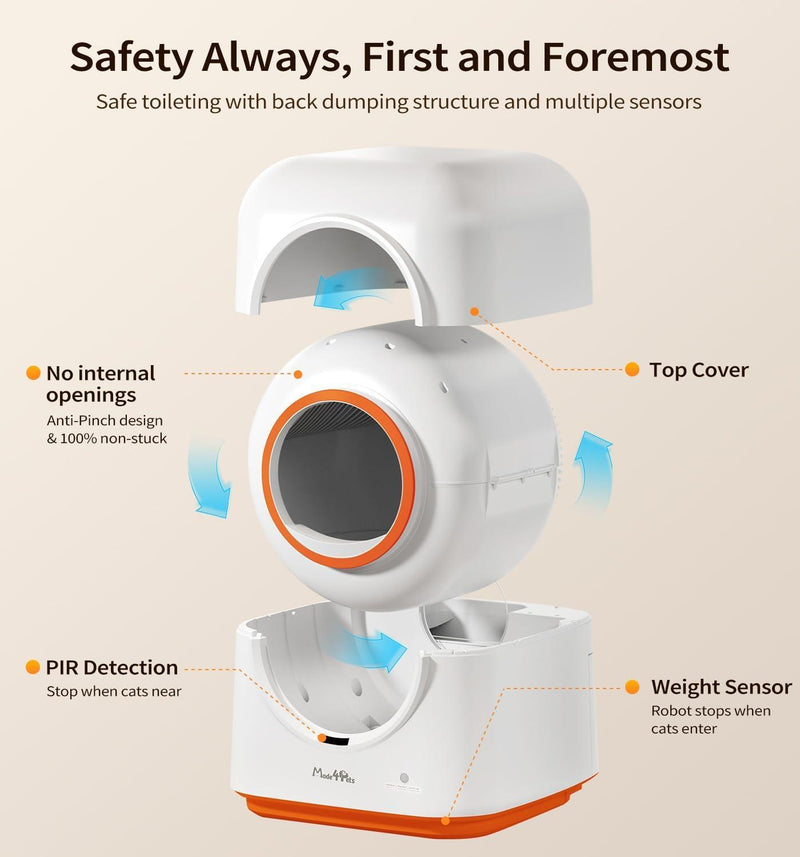 Smart Automatic Cat Litter Box 60L – Self-Cleaning System with App Monitoring & Odor Neutralization