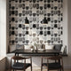 Abstract Brushstroke Wallpaper Black Gray | Modern Painterly Pattern | Contemporary Art Mural | Peel and Stick