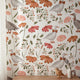 Whimsical Goose Wallpaper Floral | Farmhouse Nursery Decor | Cute Duck Pattern Kids Room | Peel and Stick
