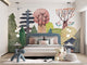 Watercolor Forest Wall Mural: Removable Kids Room Wallpaper