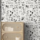 Black and White Wildflower Wallpaper - Peel and Stick or Traditional