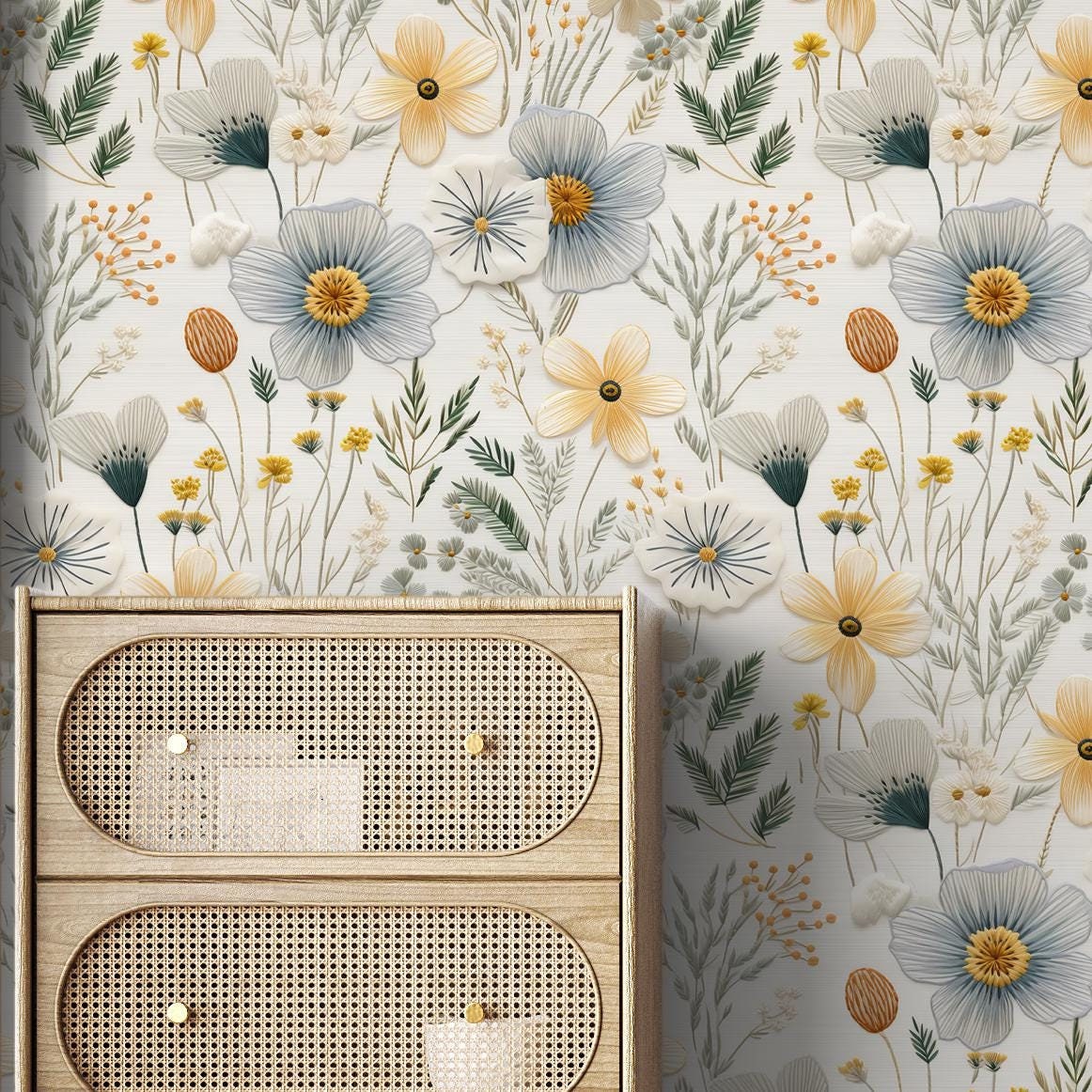 Floral Peel and Stick Wallpaper: Removable Home Decor
