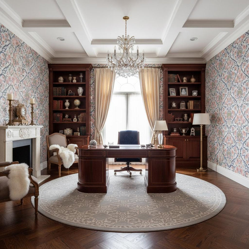 Damask Wallpaper | Floral Wall Mural |  Peel and Stick Removable