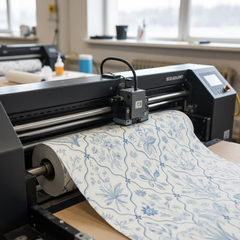 Delicate Blue Floral Wallpaper | Vintage Botanical Pattern | Removable Peel and Stick Wallpaper