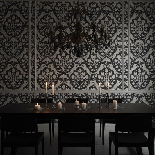 Dark Moody Animal Print Peel and Stick Wallpaper - Removable Mural