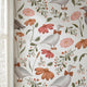 Whimsical Goose Wallpaper Floral | Farmhouse Nursery Decor | Cute Duck Pattern Kids Room | Peel and Stick