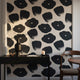 Black Poppy Wallpaper | Bold Minimalist Floral Wall Mural | Cream Black Graphic Decor | Peel and Stick Removable Wallpaper