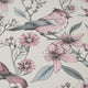 Pink birds floral wallpaper | blush botanical cherry blossom | nursery bedroom bathroom | peel and stick wallpaper