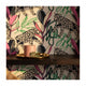 Leopard tropical wallpaper peel and stick | bold eclectic pink green | living room bedroom | removable mural