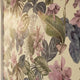 Tropical botanical wallpaper | lavender orchid butterfly navy leaves | bedroom living room | peel and stick removable wallpaper