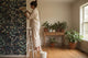 Dark botanical peel and stick wallpaper |  accent wall