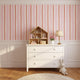 Pink stripe peel and stick wallpaper, peel and stick or non woven wallpaper