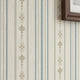 Scandinavian stripe wallpaper | cream taupe blue folk art | nursery bedroom living room | peel and stick wallpaper