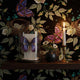 Dark butterfly wallpaper | black embroidery nest botanical | bedroom living room bathroom | peel and stick wallpaper