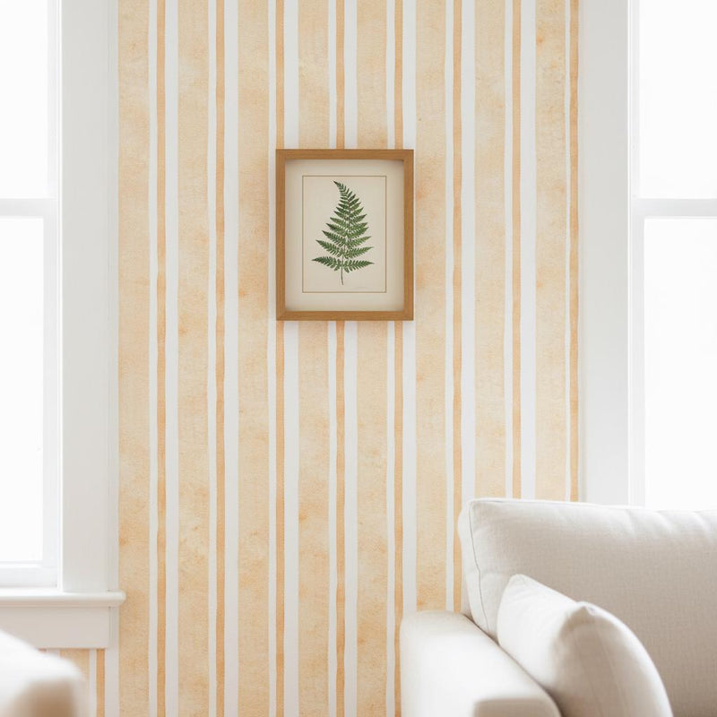 Wallpaper Watercolor Stripe Peel and Stick or Non woven