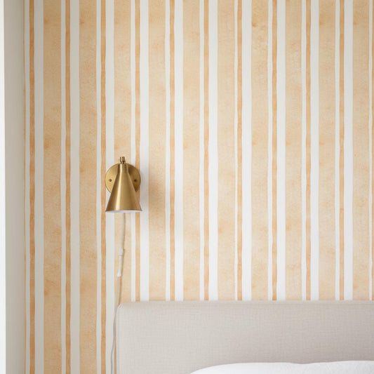 Wallpaper Watercolor Stripe Peel and Stick or Non woven
