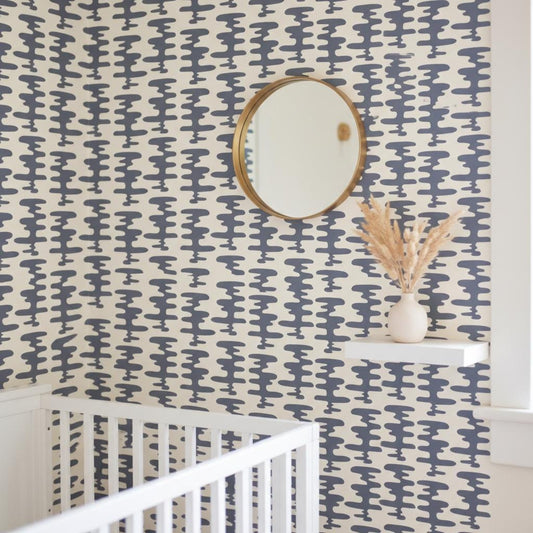 Wallpaper Abstract Wave Peel and Stick or non woven