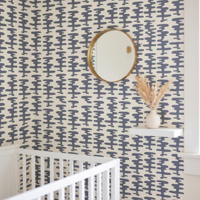 Wallpaper Abstract Wave Peel and Stick or non woven