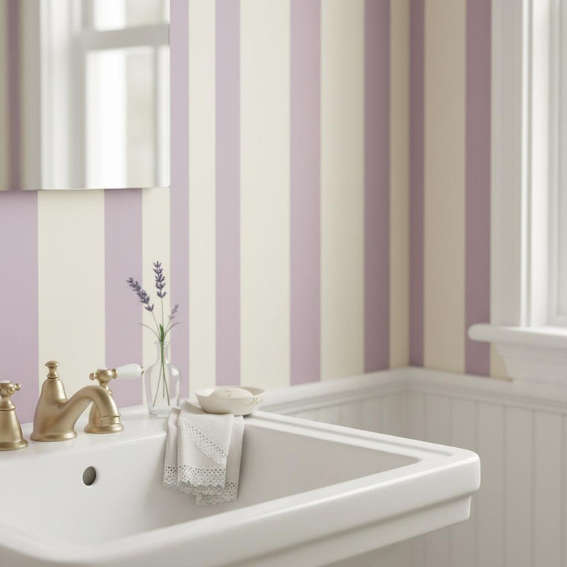 Lavender stripe peel and stick wallpaper Peel and Stick or Traditional