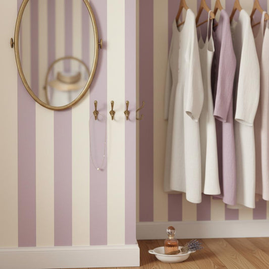 Lavender stripe peel and stick wallpaper Peel and Stick or Traditional