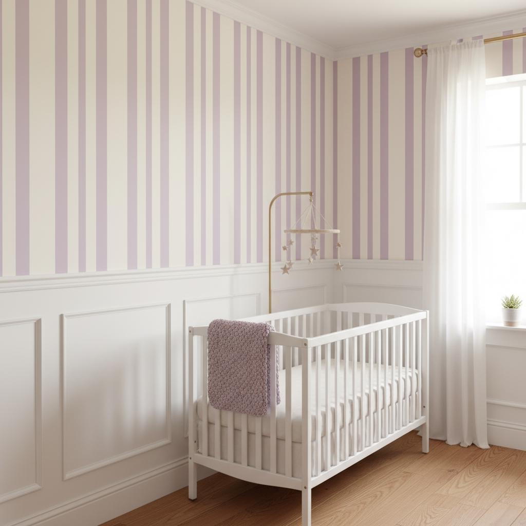 Lavender stripe peel and stick wallpaper Peel and Stick or Traditional