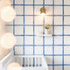 Blue Watercolor Grid Peel and Stick Wallpaper or Non Woven