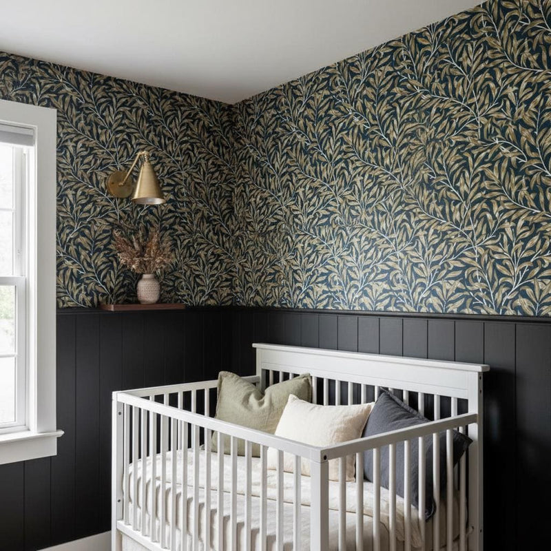 Dark Botanical Wallpaper Peel and Stick,Moody botanical wall