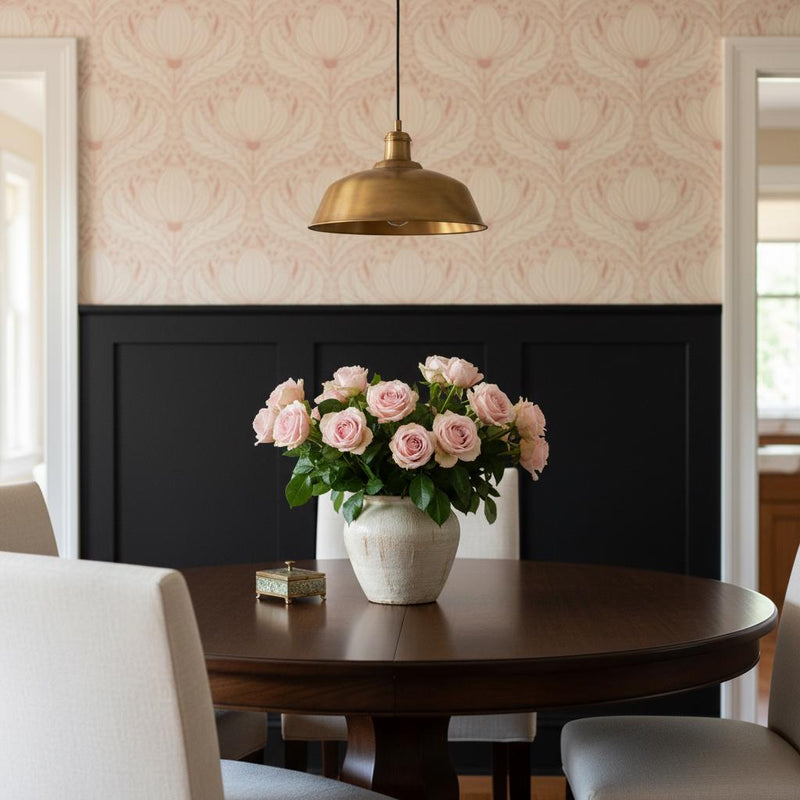 Blush Pink Art Nouveau Wallpaper Peel and Stick or classic