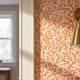 Orange Coral Wallpaper Boho Coastal Peel and Stick or classic