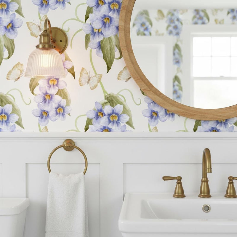 Orchid Wallpaper Peel and Stick, Botanical Romantic Wall Decor