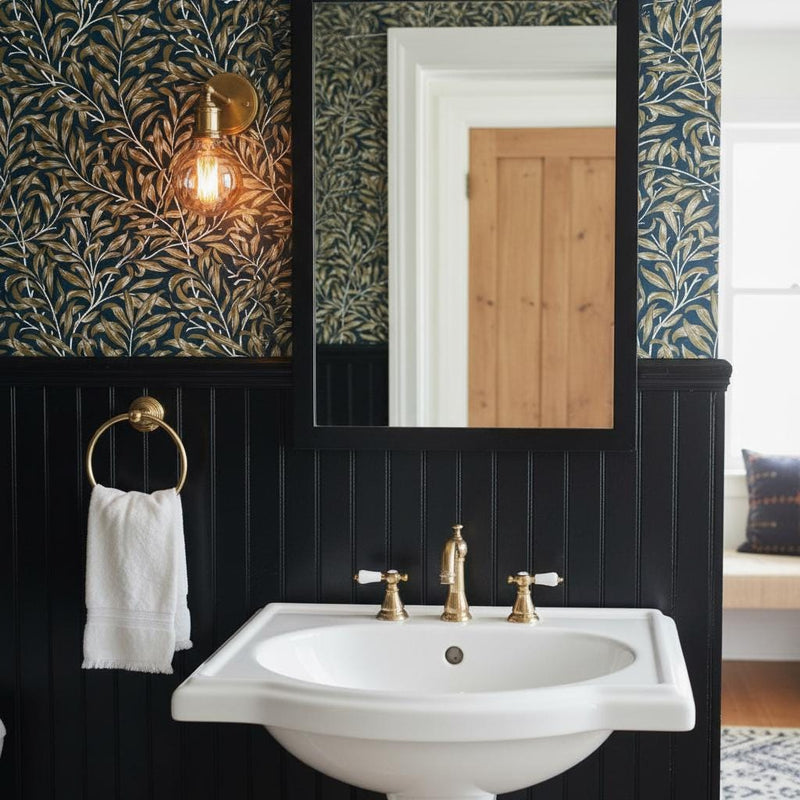 Dark Botanical Wallpaper Peel and Stick,Moody botanical wall