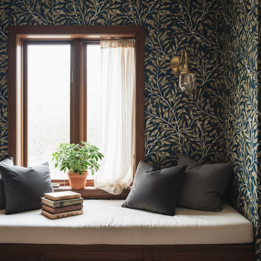 Dark Botanical Wallpaper Peel and Stick,Moody botanical wall