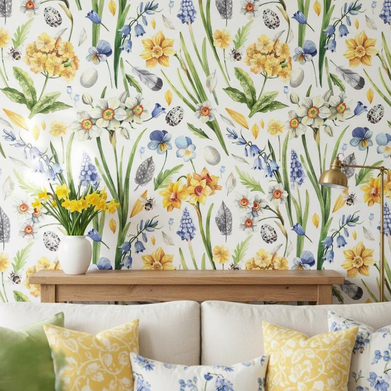 Spring Floral Wallpaper Peel and Stick or Classic
