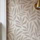 Leaf peel and stick or traditional wallpaper | botanical wall decor
