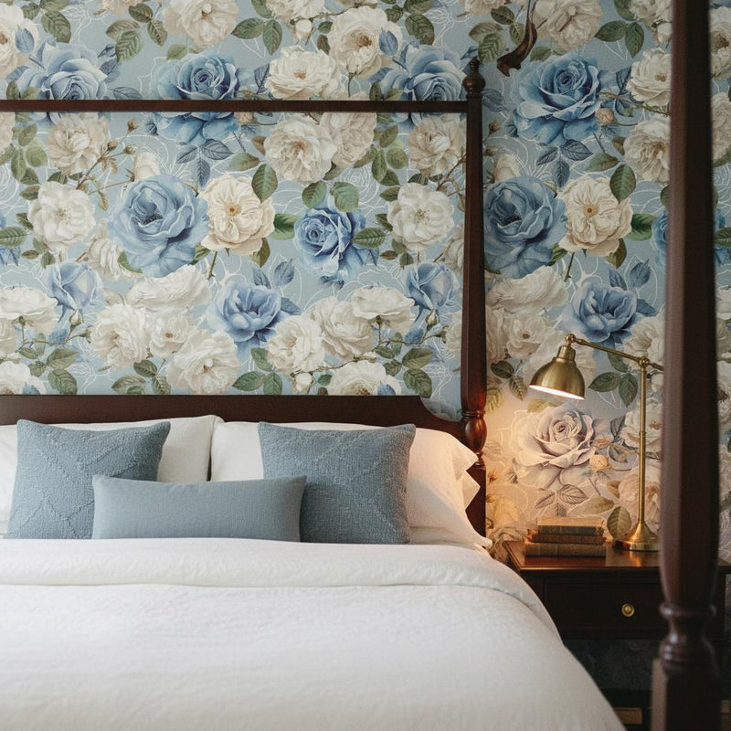 Rose Wallpaper Peel and Stick or traditional, Floral Romantic Wall Decor
