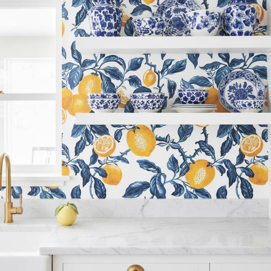 Lemon Wallpaper Peel and Stick or classic