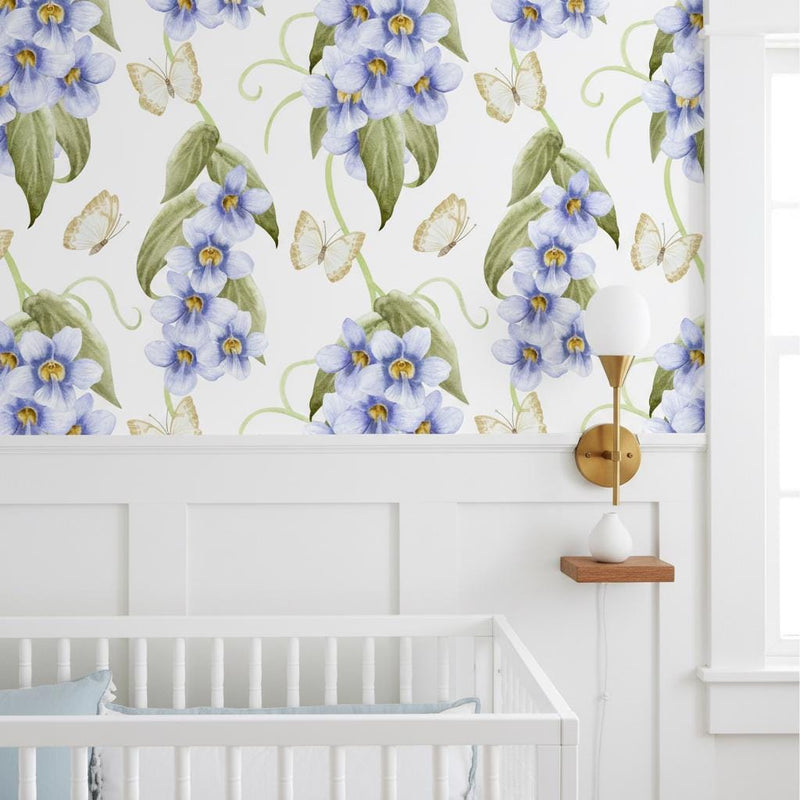 Orchid Wallpaper Peel and Stick, Botanical Romantic Wall Decor