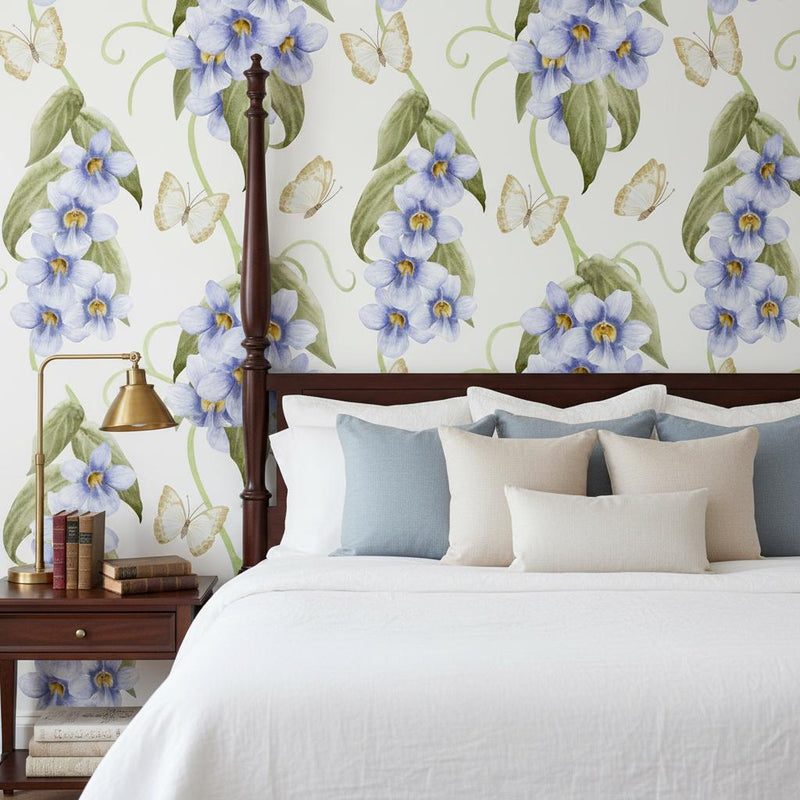 Orchid Wallpaper Peel and Stick, Botanical Romantic Wall Decor